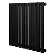 Oval Single Column Radiator - 600 x 600mm - Black