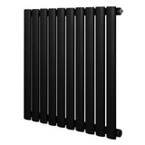Oval Single Column Radiator - 600 x 600mm - Black