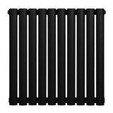 Oval Single Column Radiator - 600 x 600mm - Black