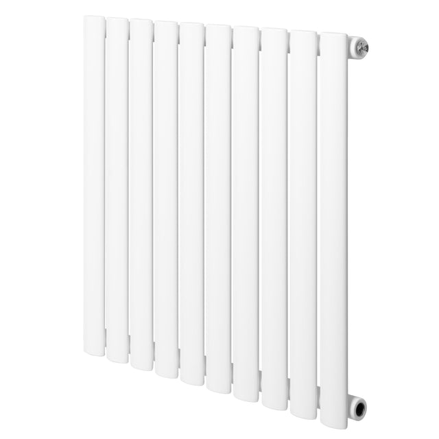 Oval Single Column Radiator - 600 x 600mm - White