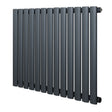 Oval Single Column Radiator - 600 x 780mm - Anthracite Grey