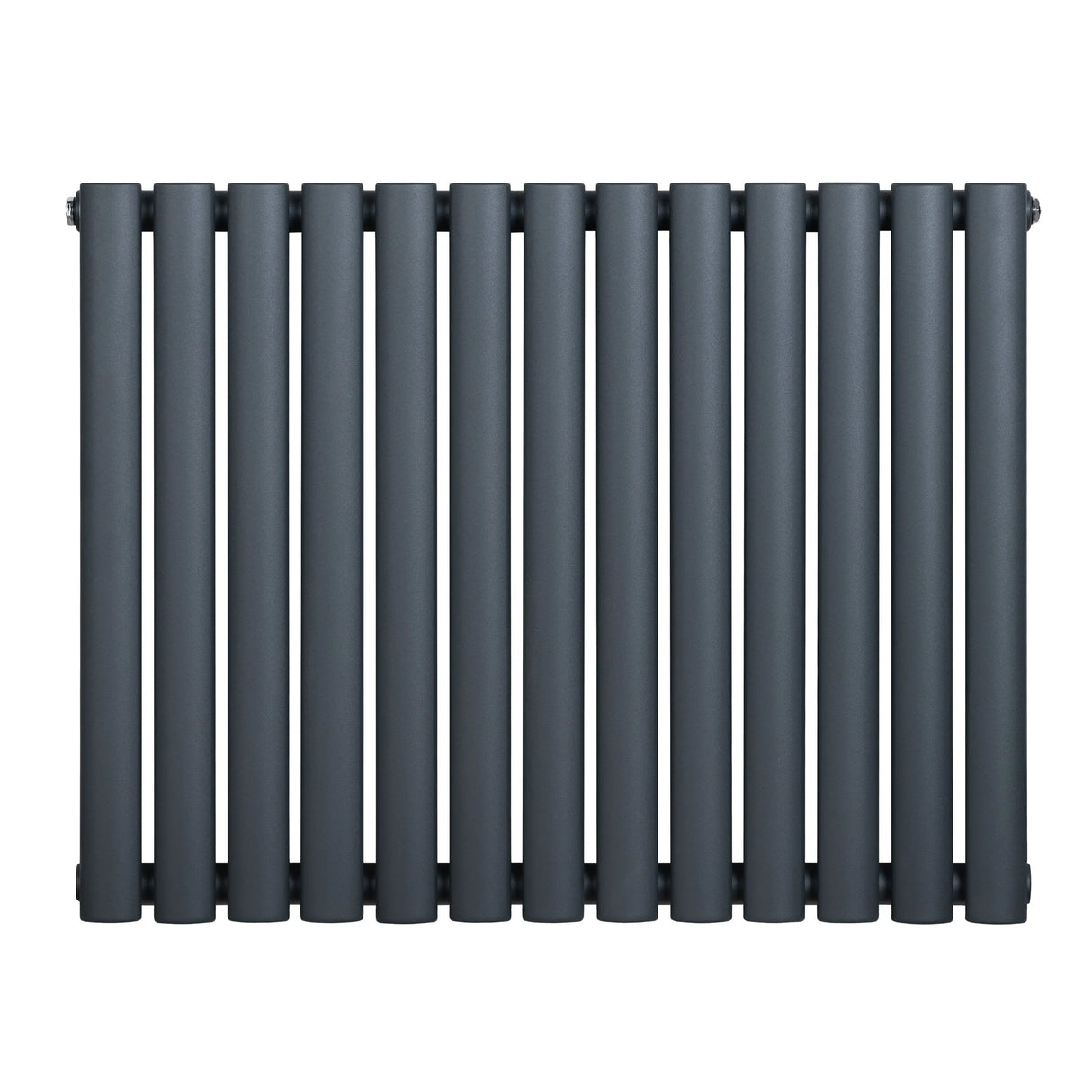 Oval Single Column Radiator - 600 x 780mm - Anthracite Grey