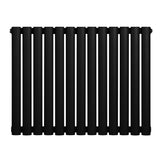 Oval Single Column Radiator - 600 x 780mm - Black