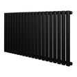 Oval Single Column Radiator - 600 x 1200mm - Black