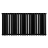 Oval Single Column Radiator - 600 x 1200mm - Black