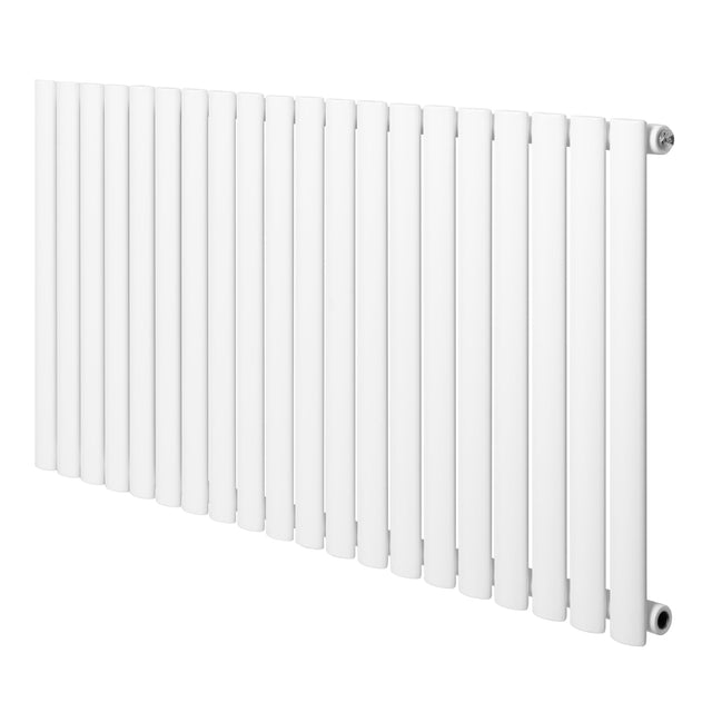 Oval Single Column Radiator - 600 x 1200mm - White