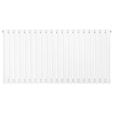 Oval Single Column Radiator - 600 x 1200mm - White