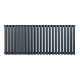 Oval Single Column Radiator - 600 x 1440mm - Anthracite Grey