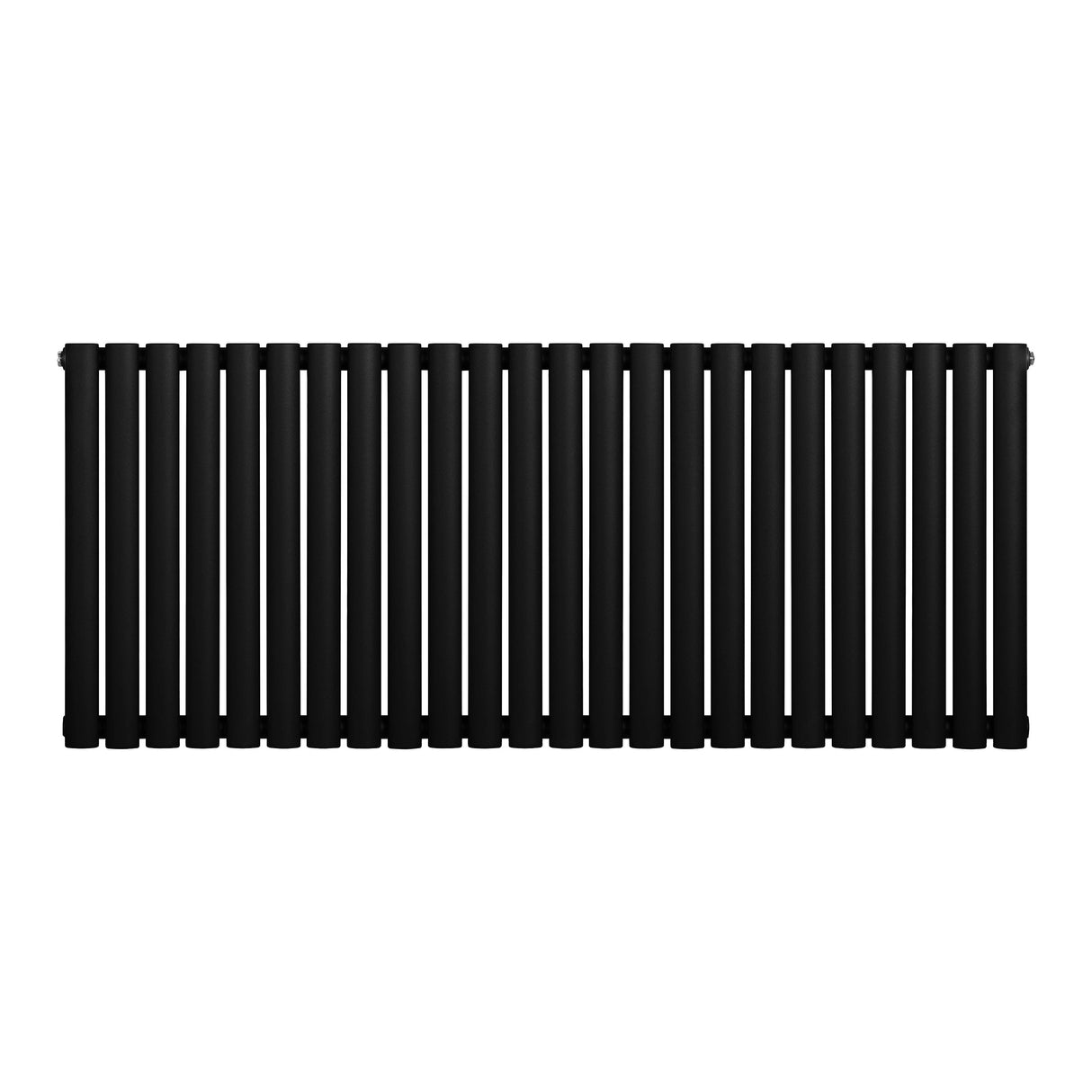 Oval Single Column Radiator - 600 x 1440mm - Black