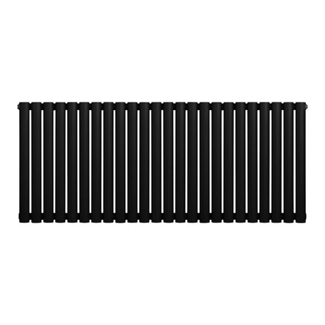 Oval Single Column Radiator - 600 x 1440mm - Black