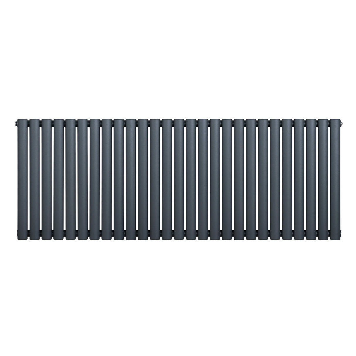 Oval Single Column Radiator - 600 x 1620mm - Anthracite Grey