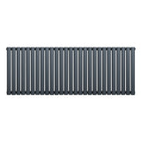 Oval Single Column Radiator - 600 x 1620mm - Anthracite Grey
