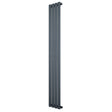 Oval Single Column Radiator - 1600 x 240mm - Anthracite Grey