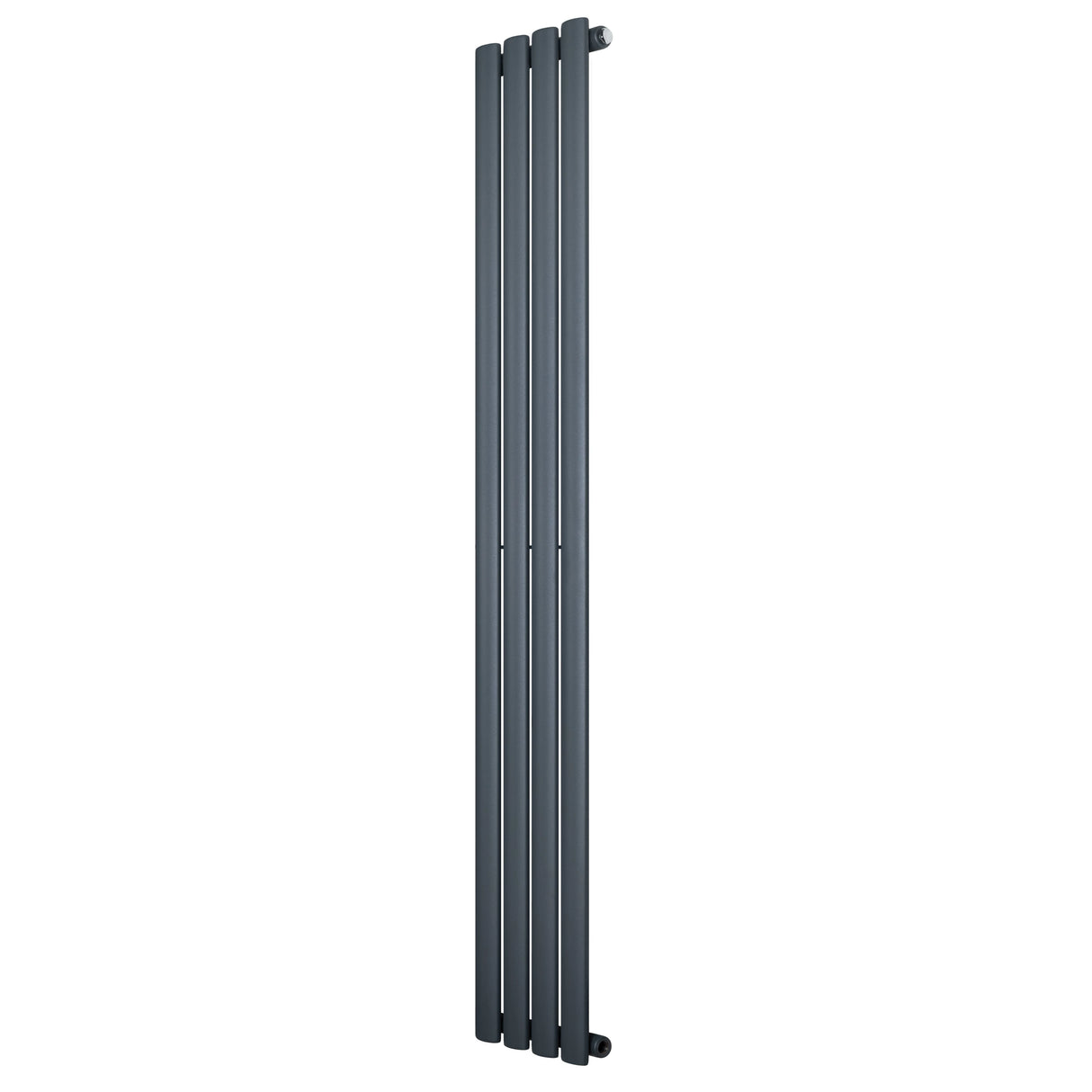Oval Single Column Radiator - 1600 x 240mm - Anthracite Grey
