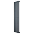 Oval Single Column Radiator - 1600 x 360mm - Anthracite Grey