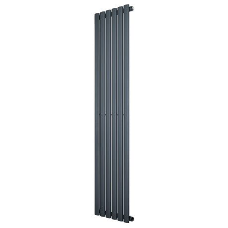 Oval Single Column Radiator - 1600 x 360mm - Anthracite Grey