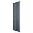 Oval Single Column Radiator - 1600 x 480mm - Anthracite Grey
