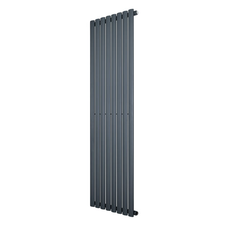 Oval Single Column Radiator - 1600 x 480mm - Anthracite Grey