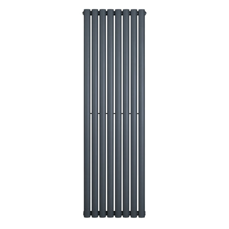Oval Single Column Radiator - 1600 x 480mm - Anthracite Grey