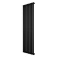 Oval Single Column Radiator - 1600 x 480mm - Black