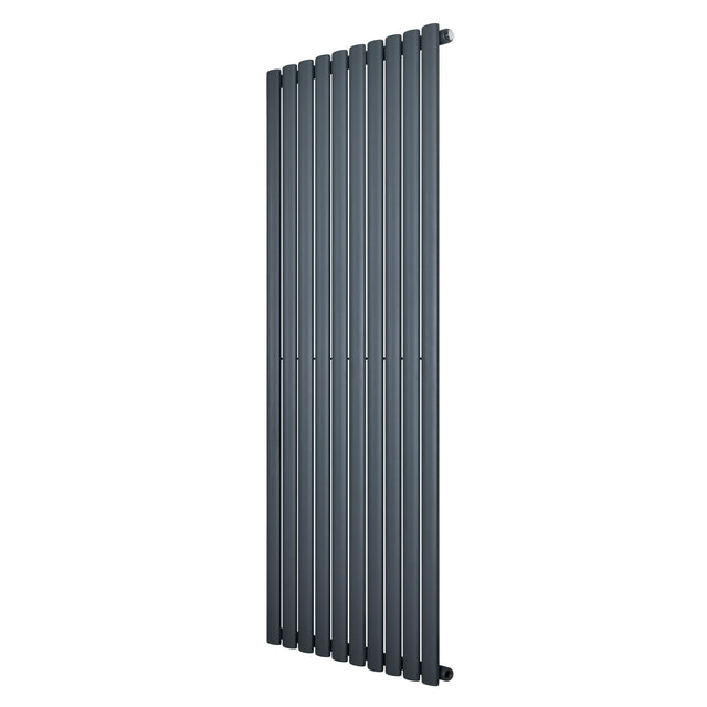 Oval Single Column Radiator - 1600 x 600mm - Anthracite Grey