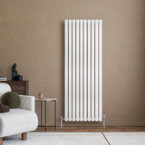 Oval Single Column Radiator - 1600 x 600mm - White