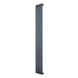 Oval Single Column Radiator - 1800 x 240mm - Anthracite Grey