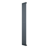 Oval Single Column Radiator - 1800 x 240mm - Anthracite Grey