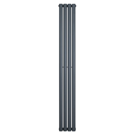 Oval Single Column Radiator - 1800 x 240mm - Anthracite Grey