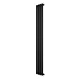 Oval Single Column Radiator - 1800 x 240mm - Black