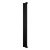 Oval Single Column Radiator - 1800 x 240mm - Black