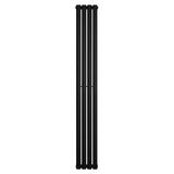 Oval Single Column Radiator - 1800 x 240mm - Black