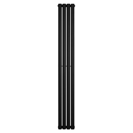 Oval Single Column Radiator - 1800 x 240mm - Black