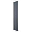 Oval Single Column Radiator - 1800 x 360mm - Anthracite Grey