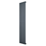 Oval Single Column Radiator - 1800 x 360mm - Anthracite Grey