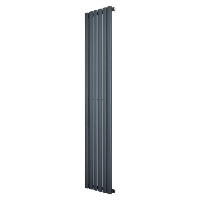 Oval Single Column Radiator - 1800 x 360mm - Anthracite Grey