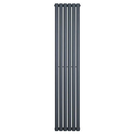 Oval Single Column Radiator - 1800 x 360mm - Anthracite Grey