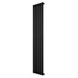 Oval Single Column Radiator - 1800 x 360mm - Black