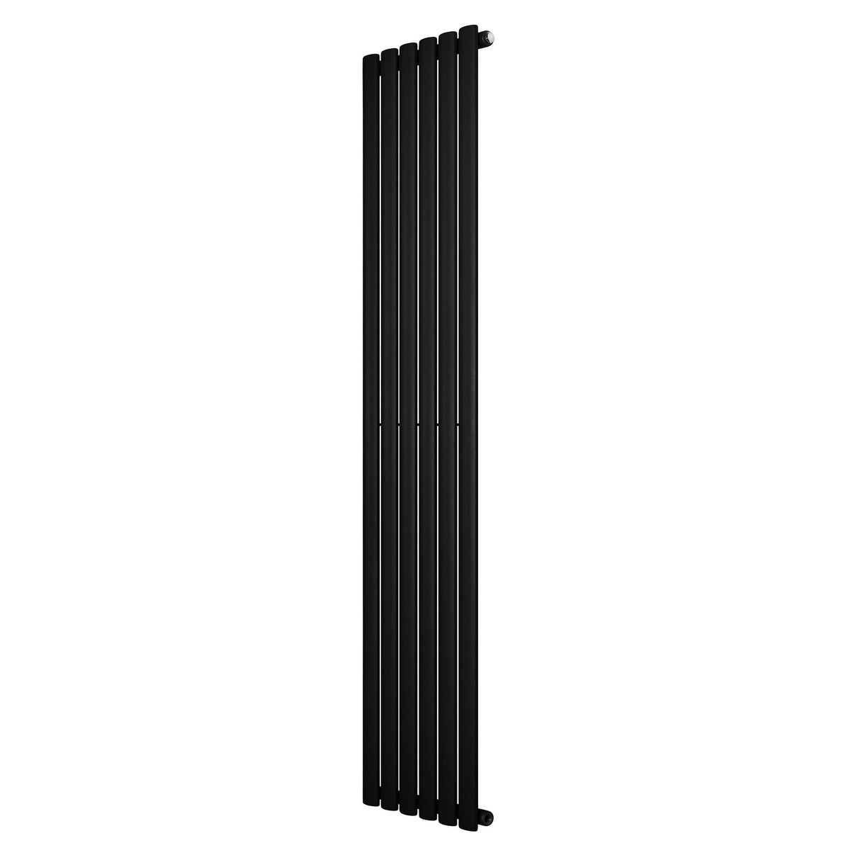Oval Single Column Radiator - 1800 x 360mm - Black