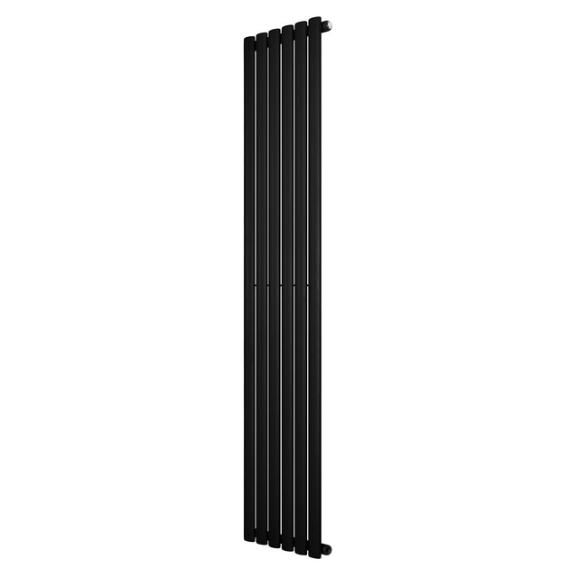 Oval Single Column Radiator - 1800 x 360mm - Black