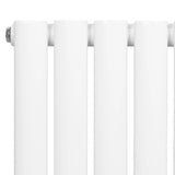 Oval Single Column Radiator - 1800 x 360mm - White