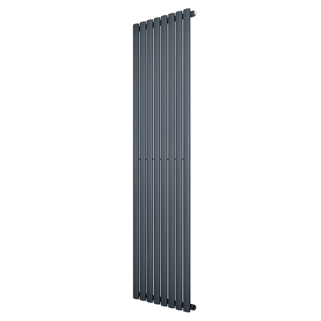 Oval Single Column Radiator - 1800 x 480mm - Anthracite Grey
