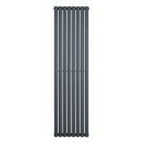 Oval Single Column Radiator - 1800 x 480mm - Anthracite Grey