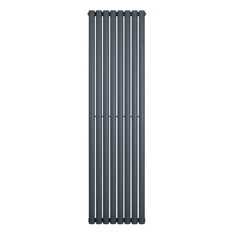 Oval Single Column Radiator - 1800 x 480mm - Anthracite Grey