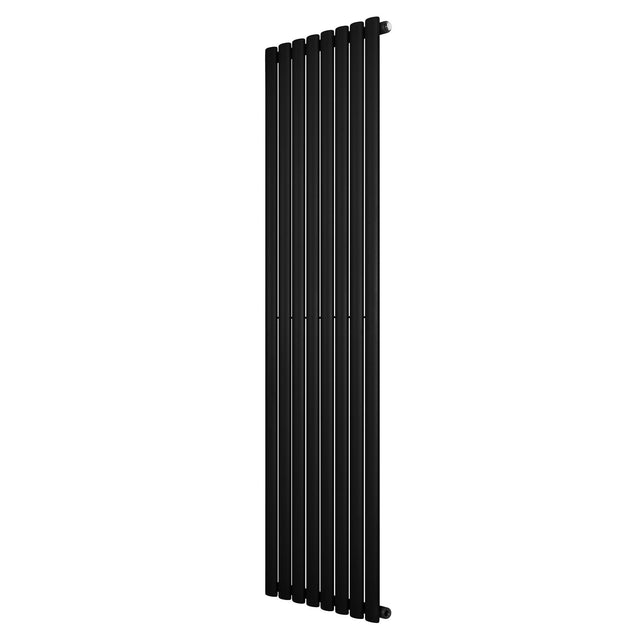 Oval Single Column Radiator - 1800 x 480mm - Black