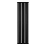 Oval Single Column Radiator - 1800 x 480mm - Black