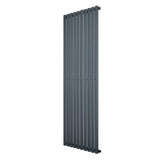 Oval Single Column Radiator - 1800 x 600mm - Anthracite Grey