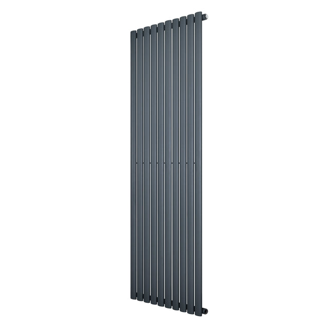 Oval Single Column Radiator - 1800 x 600mm - Anthracite Grey