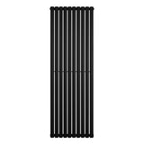 Oval Single Column Radiator - 1800 x 600mm - Black