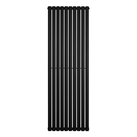Oval Single Column Radiator - 1800 x 600mm - Black